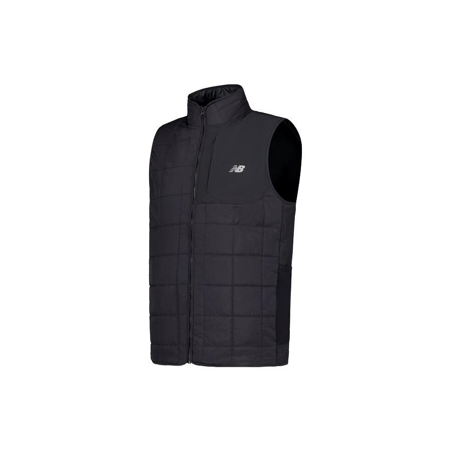 New Balance Vests Men s Black Stand Collar Moderate Knitted Fabric MV41283-BK S