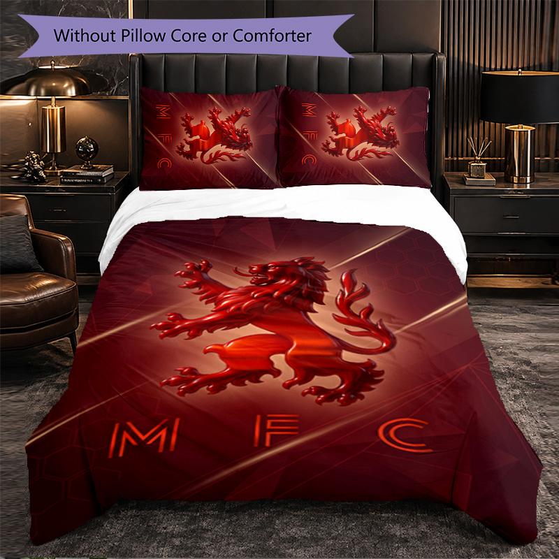 Biancheria da letto a tema Middlesbrough Set 3 pezzi Copripiumino Biancheria da letto decorativa per camera da letto di adolescenti Decorazione per la casa