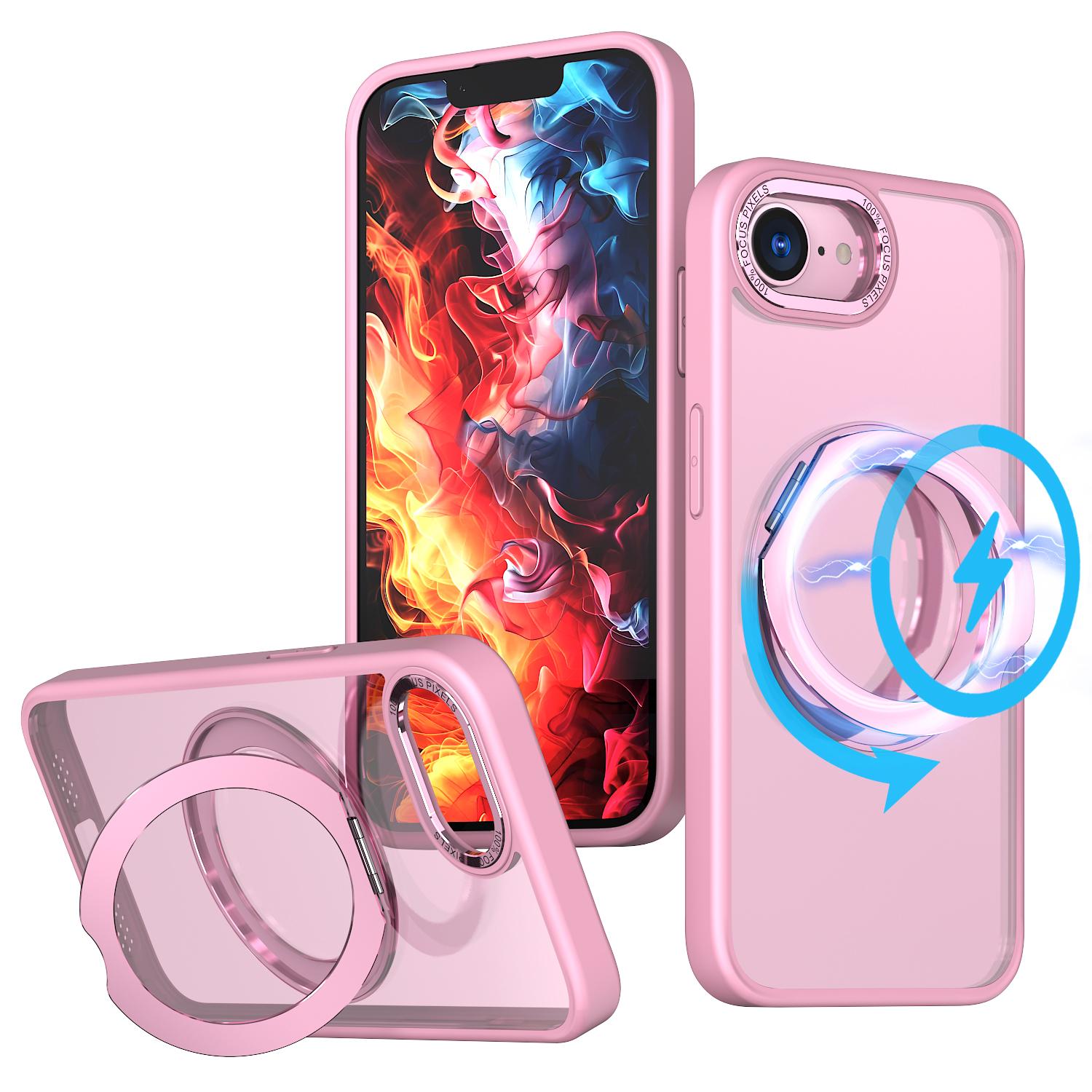 

For iPhone 16e Case Compatible with MagSafe TPU + Acrylic Kickstand Phone Cover I