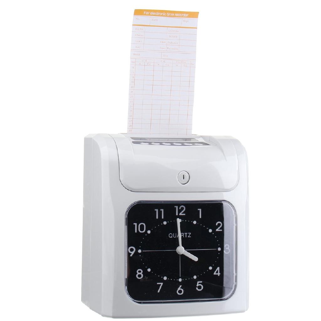 Two Color Printing Time Clock Recorder Electronic Employee Time Recording System Time Card Machine Time Recorder