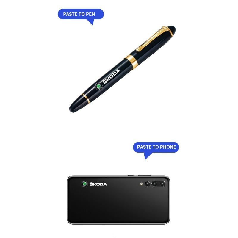 Losowe Naklejki do Wnętrza Samochodu Stylizacja Emblematu Kierownicy Samochodu Dla Skoda Octavia Superb Rapid Kodiaq Karoq Fabia Kamiq Roomster Citigo