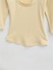 Women's Spicy Girl Deep U-Neck Sexy T-Shirt: Summer Slim-Fit, Elastic Mid-Sleeve, Pure Desire Top