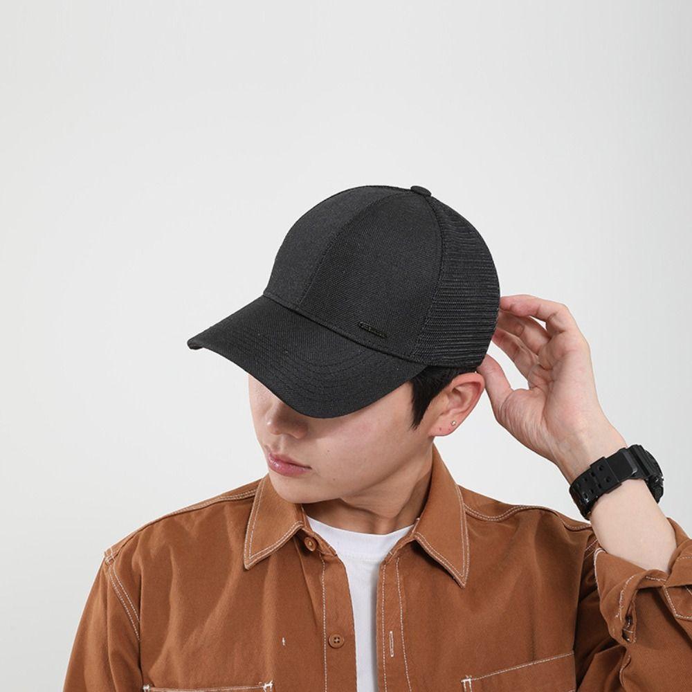 

Mesh Sun Hat Hiking Summer Hat Fashion Baseball Cap for Men Women темно серый