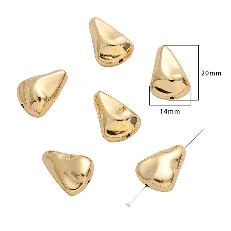 Mărgele distanțiere baroc neregulate umplute cu aur de 14K pentru brățări și coliere lucrate manual