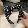 Dot Point Bowknot Hairband Wide Hair Hoop Trend Headband  Women's