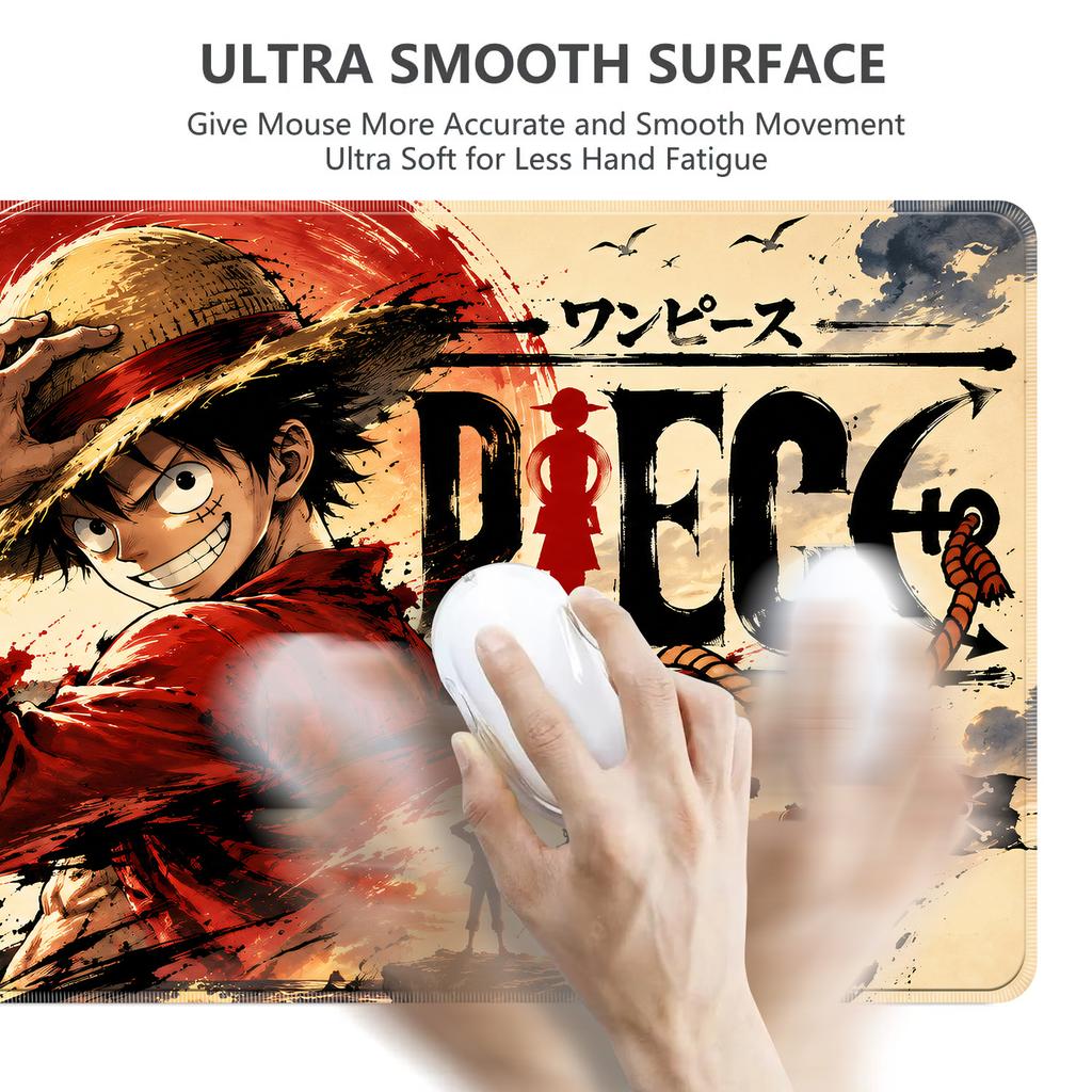 XXL O-One P-Piece Luffy Gaming Mouse Pad Gamer Home Computer HD Mousepad Cool Keyboard Pad Non-Slip Office Rubber Big Mouse Mats