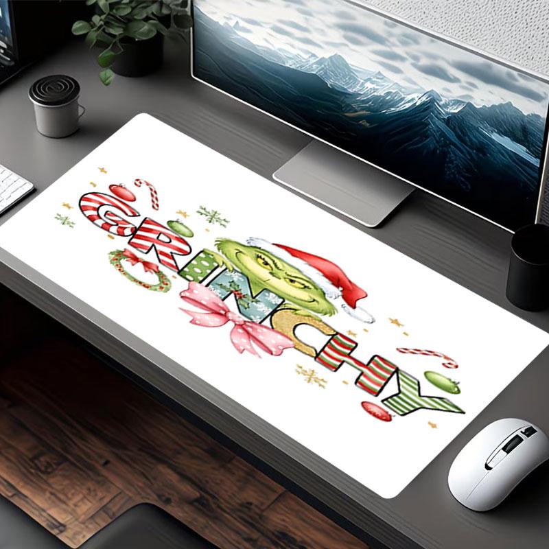 The Grinch Print Mouse Pad, for Keyboard Pad Laptop PC Mat for Office Home Use, Desk Decor, Perfect Birthday Gift for Gamers