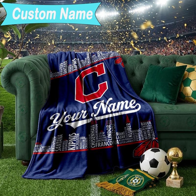 Custom Name Blanket Indians football Blanket Bedding Blanket for Travel, Camping, Living Rooms, Offices, Sofas, Fan Christmas gift