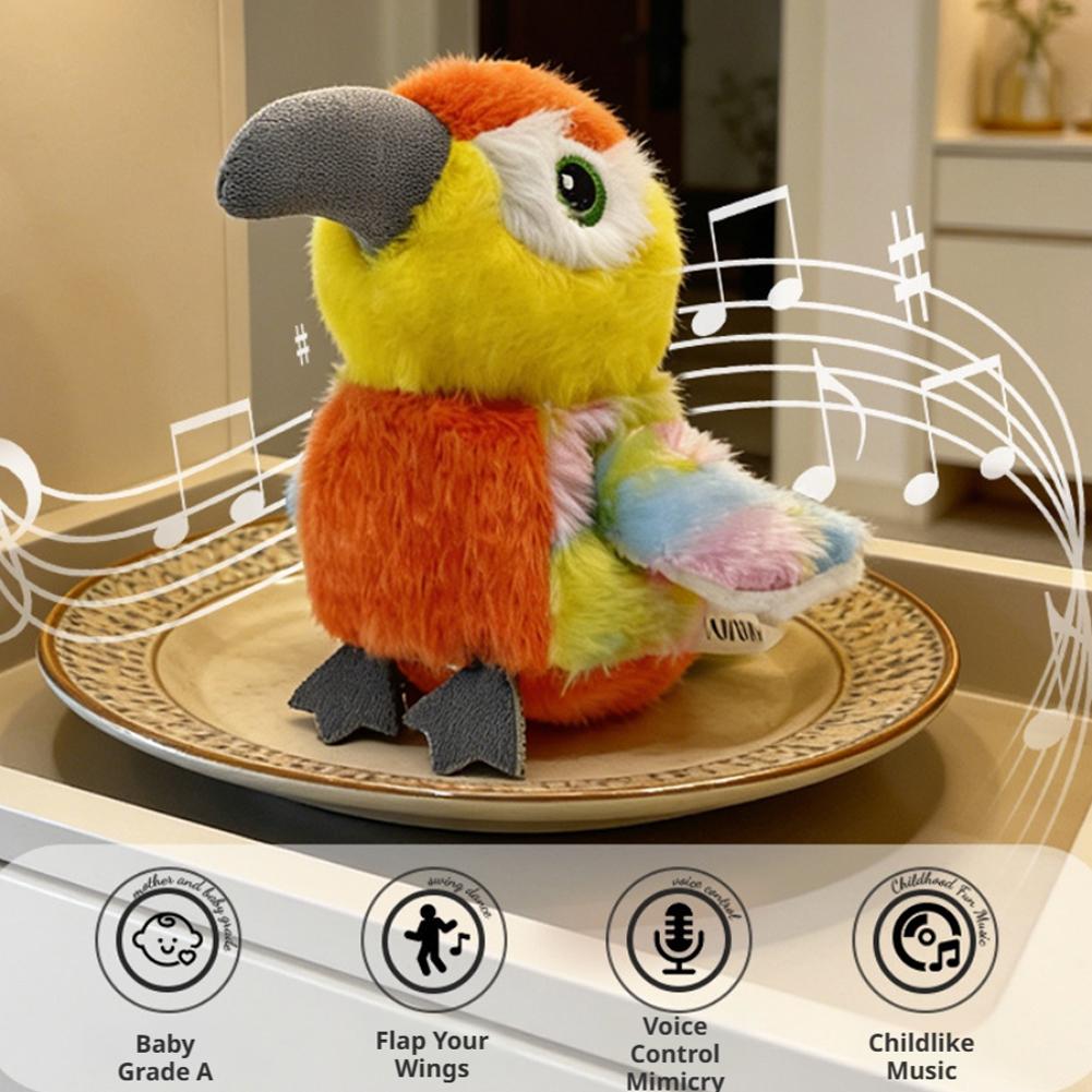 Little Bird Series Internet Celebrity Plush Doll With Singing Recording Wings Fluttering Cute Toy For Kids