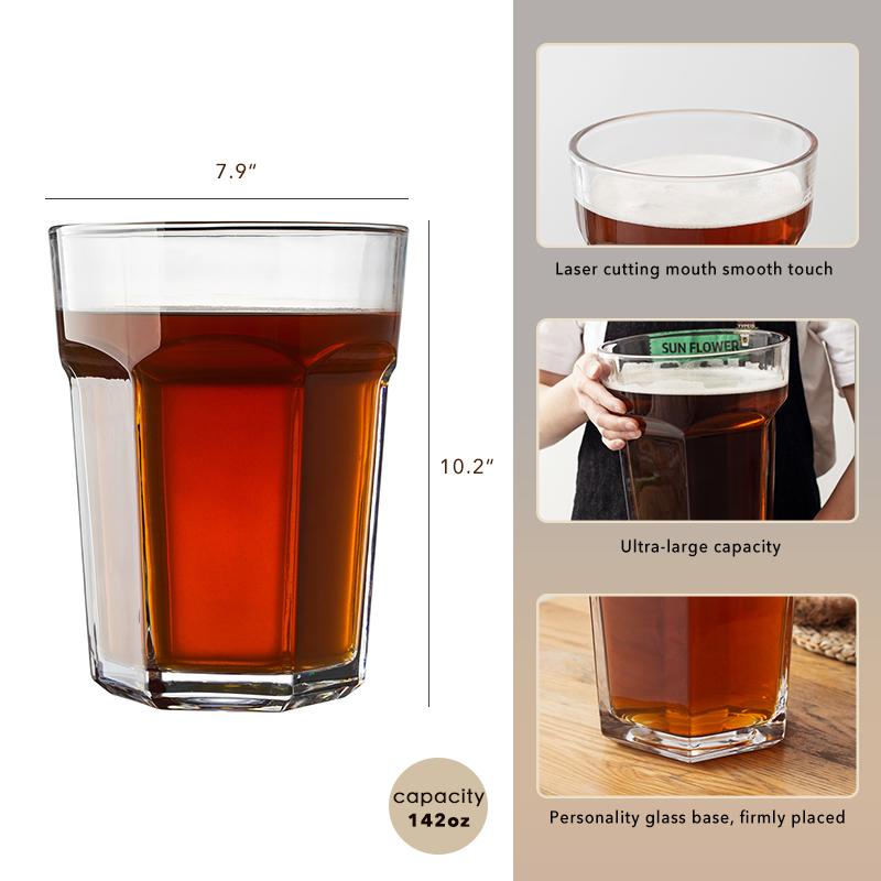 Obří sklenice na pivo Sklenice na víno Sklenice na whisky Párty Sklenice na pivo Jedinečný dárek na svatbu, Vánoce Pohár Sklenice na džus 142 Oz
