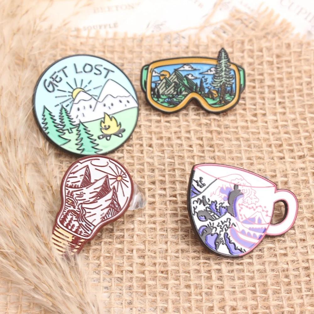1/4 PCS Creative Adventure Brooch | Design Artistic Adventure-style Accessory Perfect for Everyday Outfits,Gift for Friends