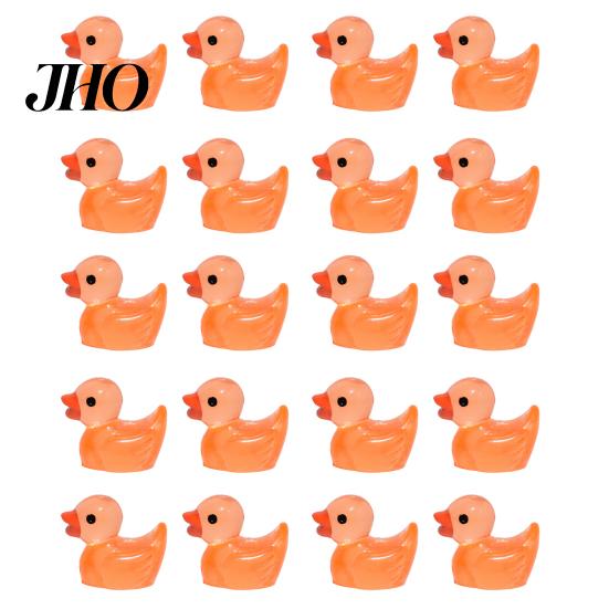 Duck-themed Room Accents 20Pcs Mini Duck Glow-in-the-dark Resin Ornaments Adorable Realistic Figurines Sculptures for Garden Home Party Decoration