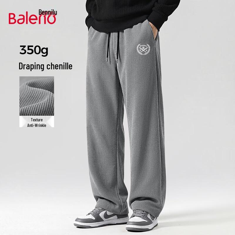 Baleno Men s 2026 Spring/Autumn Loose Fit Straight Leg Casual Pants 3XL