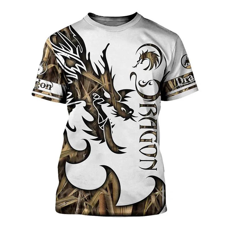 2026 T Shirts For Men New Fashion Oversized Tops Unisex Dragon Graphic 3D Print