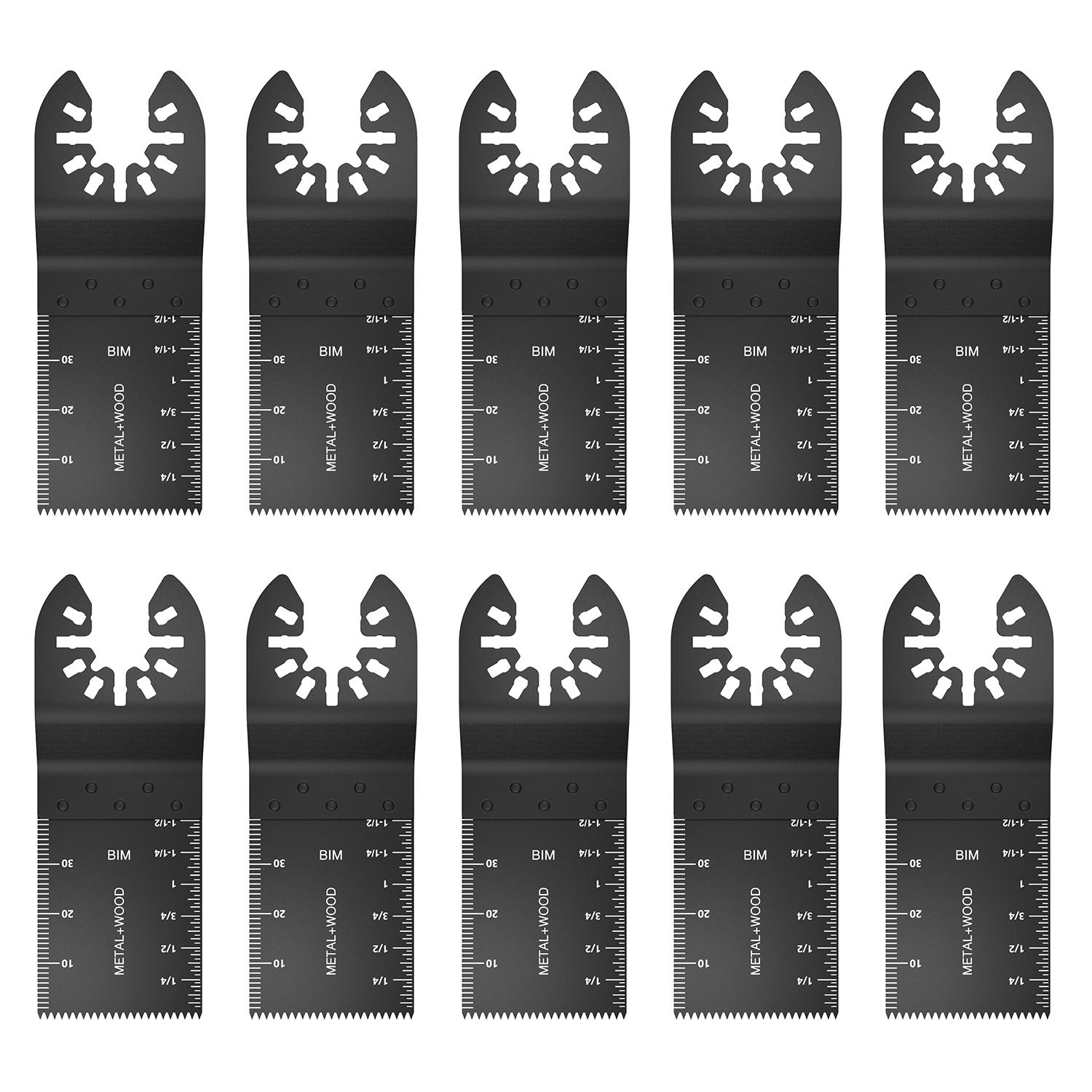 

10/50PCS Wood Metal Oscillating Saw Blades Sharp Wear Resistant Multitool Blades Quick Release Saw Blade Universal Carbide Blade