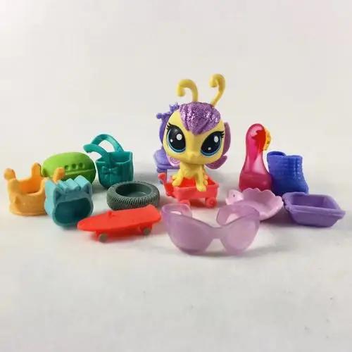 Hasbro Littlest Pet Shop Cartoon Q Edition Animal Mini Stands Short Hair Kitten Dog Cute Big Eye Children's Figures Toy