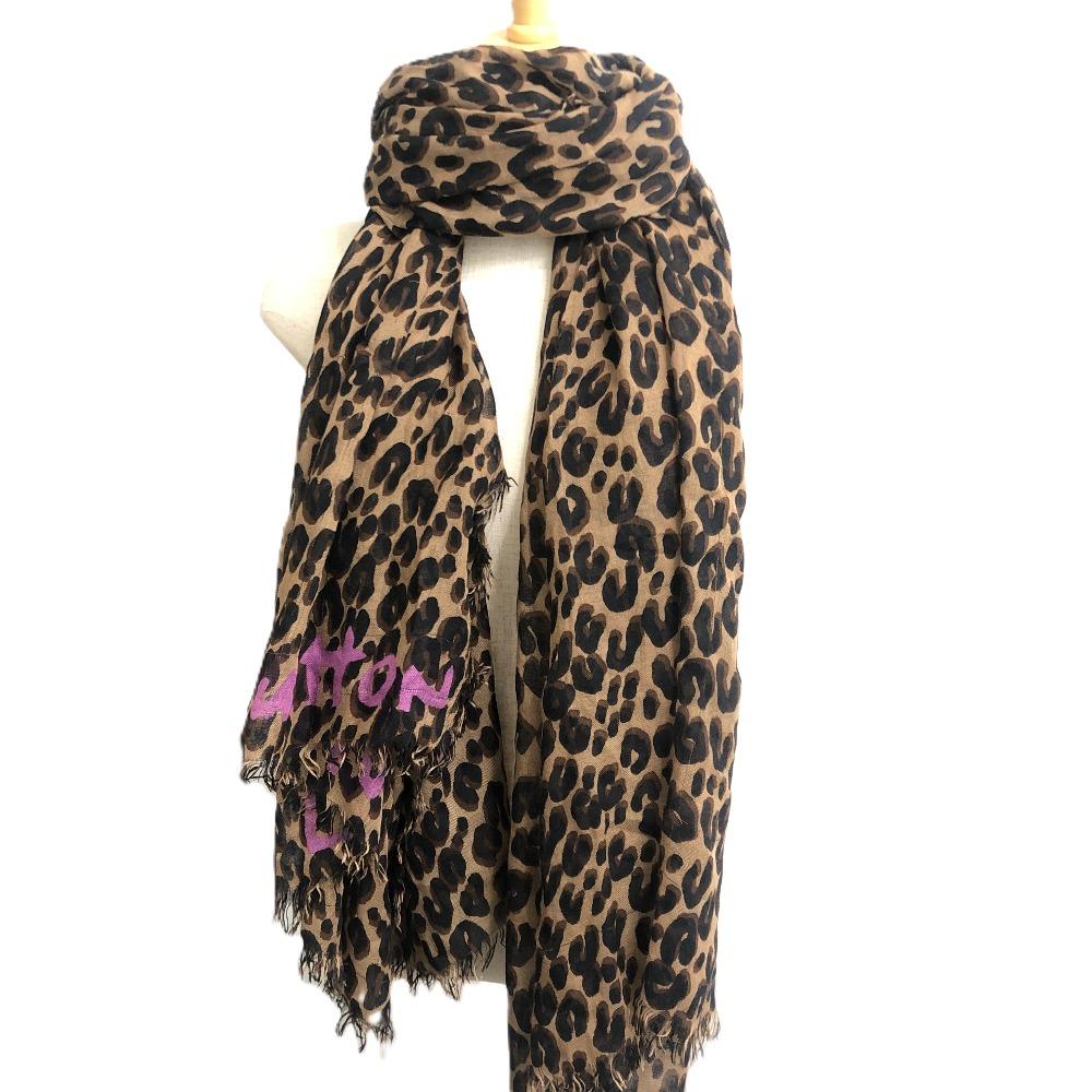 Louis Vuitton M79566 Etol-leopard Fashion accessory large format Stole/Shawl