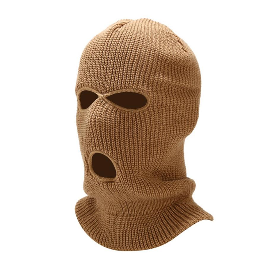 

Наружные трикотажные лыжные термомаски для всего лица Зимние головные уборы для лица на открытом воздухе None хаки