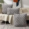 Woven Snowflake Velvet Solid Color Pillow Cover Pillowcase Soft Comfortable Waist Cushion Cover for Living Room Sofa Home Decor
