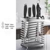 Shuaishi 304 Stainless Steel Kitchen Knife & Utensil Drainer Rack