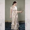 JK&JS Qian Zhi Yun New Chinese Style Jacquard Cheongsam Long Dress