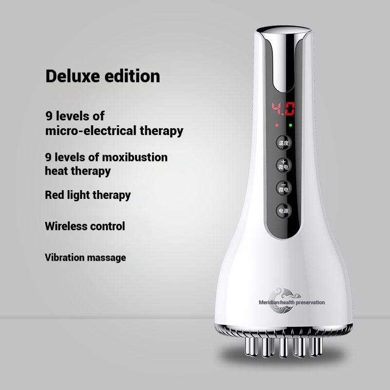 Microcurrent Meridian Scraping Infrared Body Detox Massage Health Comb Unblocking Warm Brush Shape Live Blood Shu Tendon розы красного