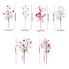 Red Heart Berry Valentine's Day Decoration Resin Handicraft Creative Exquisite Heart Berries Picks Artificial Twig