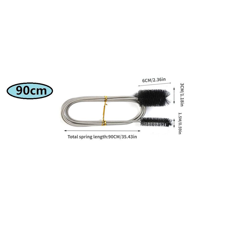 Pipe Cleaning Brush Air Pipe Flexible Double Head Hose Aquarium Accessories Water Tank Cleaner Water Filter Nylon 90/155/200cm/35.43/61.02/78.74inch