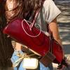 Women's Vintage Simple Pu Zipper Handbag Retro Y2k Advanced Sense Luxury Underarm Bag Fashion Casual Large Capacity Shoulder Bag