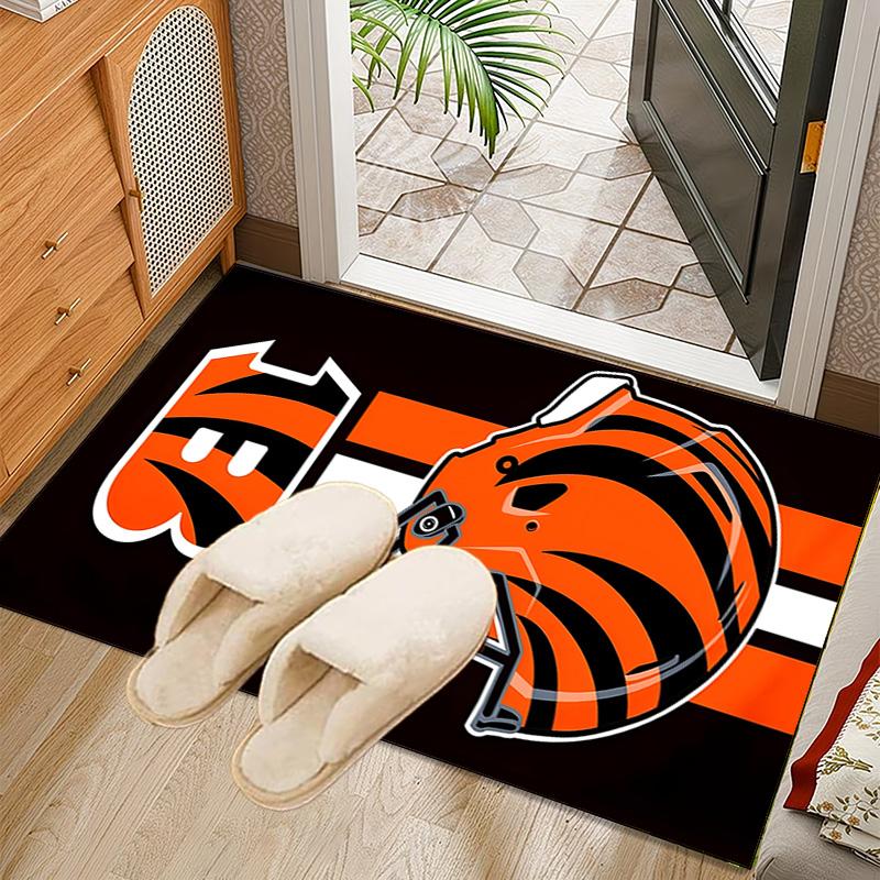 Cincinnati-Bengals Helmet Rug Office Carpet Non-Slip Mat, Chair Rug Floor Covering for Gaming, Bedroom, Living Room , Home Decor Christmas Gift