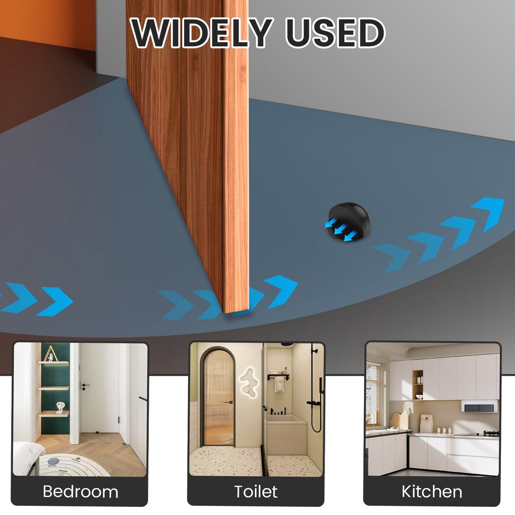 10 Stück Selbstklebende Boden-Türstopper Edelstahl Langlebige Türstopper mit Superkleber für Wohnzimmer Küche Schlafzimmer