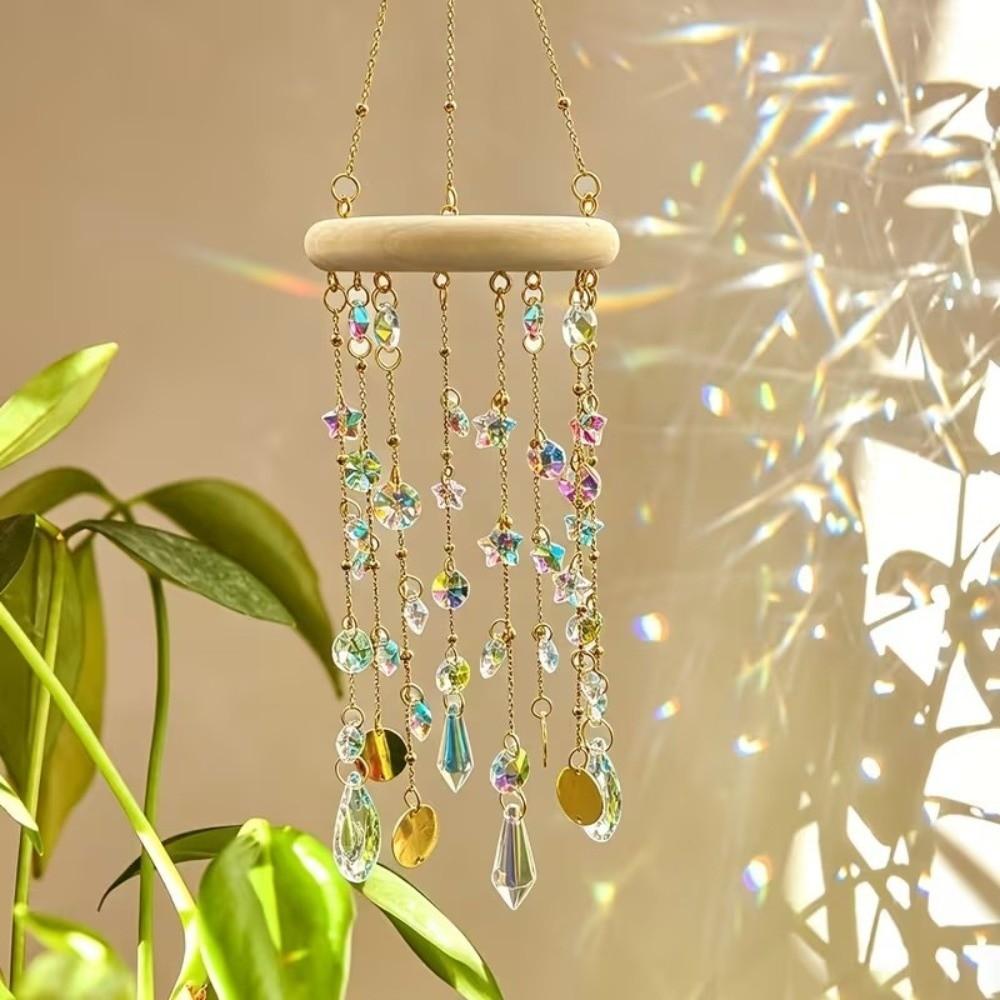 Exquisite Crystal Sun Catcher Hanging Window Hanging Decor Wind Chime Outdoor Balcony