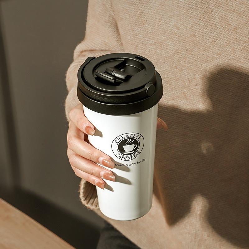 500ml Double Stainless Steel Coffee Thermal Mug Seal Leak-Proof Tea Beer Cup Travel Water Bottle Car Vacuum Flask with Lids