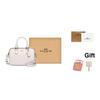 Coach Rowan 18 Metal Logo Zipper Closure Recycled Leather Handheld Shoulder Crossbody Bag Small Women Bags White CV404-IMCHK