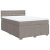 Vidaxl Kontinentalbett Mit Matratze, Taupe, Stoff, 140X200 Cm