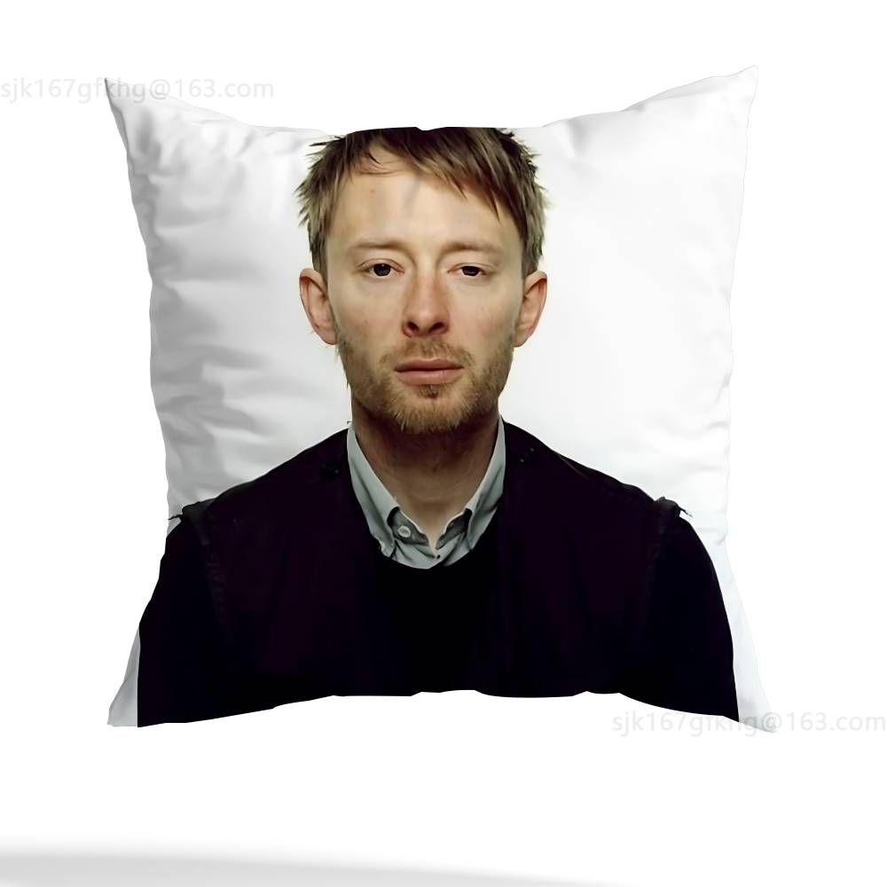 

R-Radioheads Thom Yorke pillowcase casual style decoration, suitable for home decoration (excluding pillow core) 12x12Inch