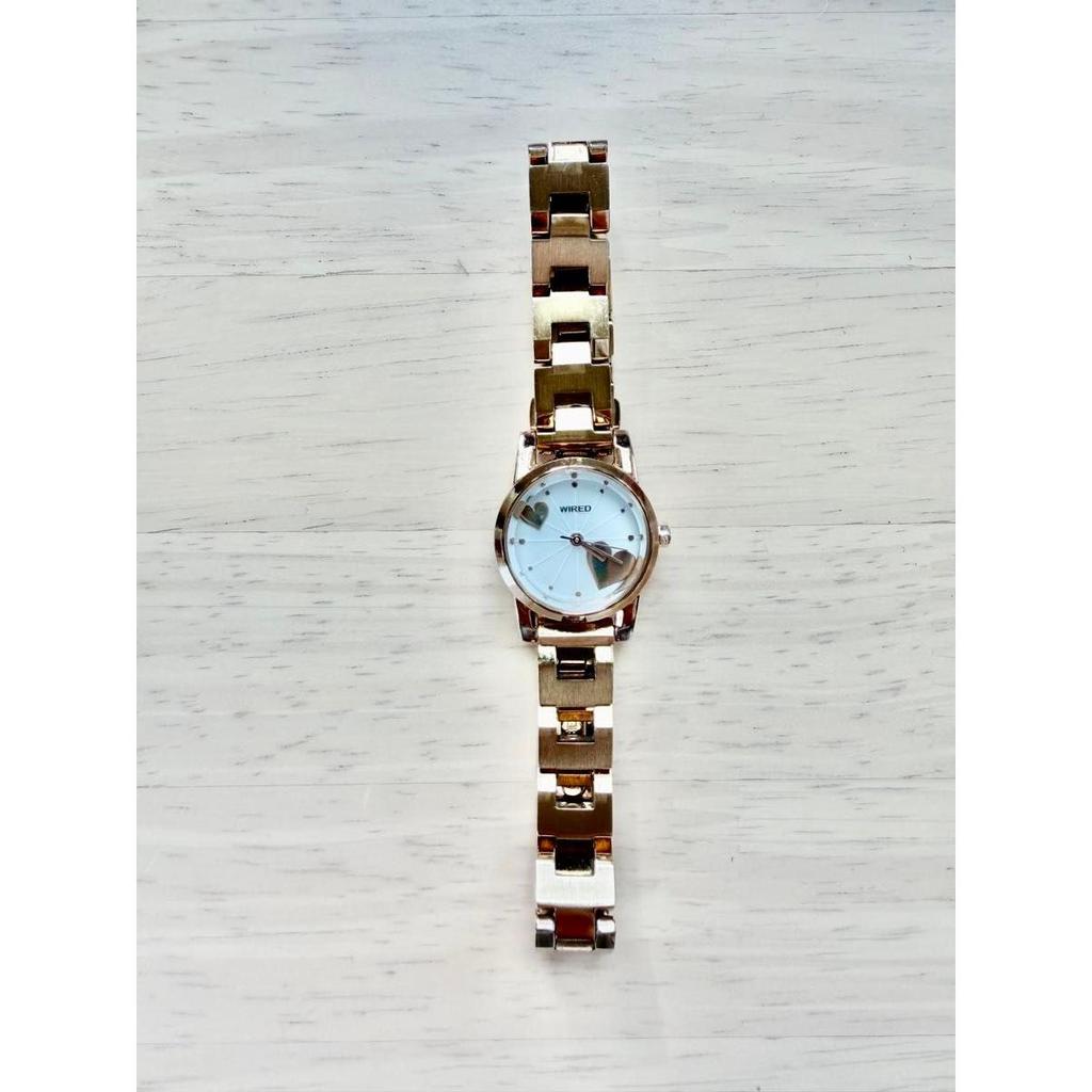 Used SEIKO WIRED Ladies Watch Rose Gold