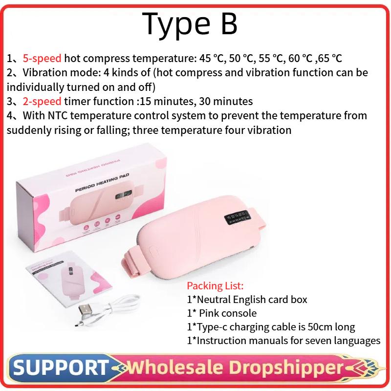 

Men s Portable Rechargeable Heating Pad Electric Quick Heat Vibration Massage Belt for Menstrual Cramps Abdominal Warming
