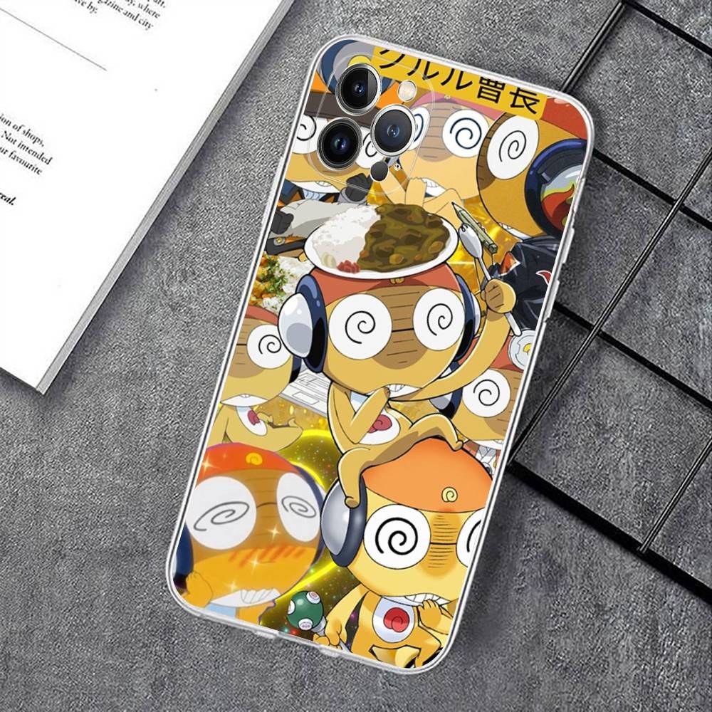 Keroro Frog Cool Gunsou Sergeant Phone Case For IPhone 17 16 15 14 13 12 11 Pro XS Max Plus Soft Silicone Cover