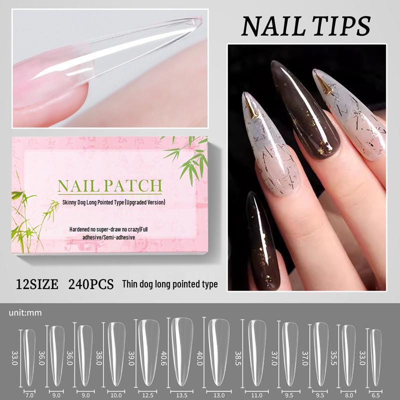 

Ultra-Thin Traceless T-Shaped Nail Tips: Transparent, No Carving Needed, with Auxiliary Line for Salon Use