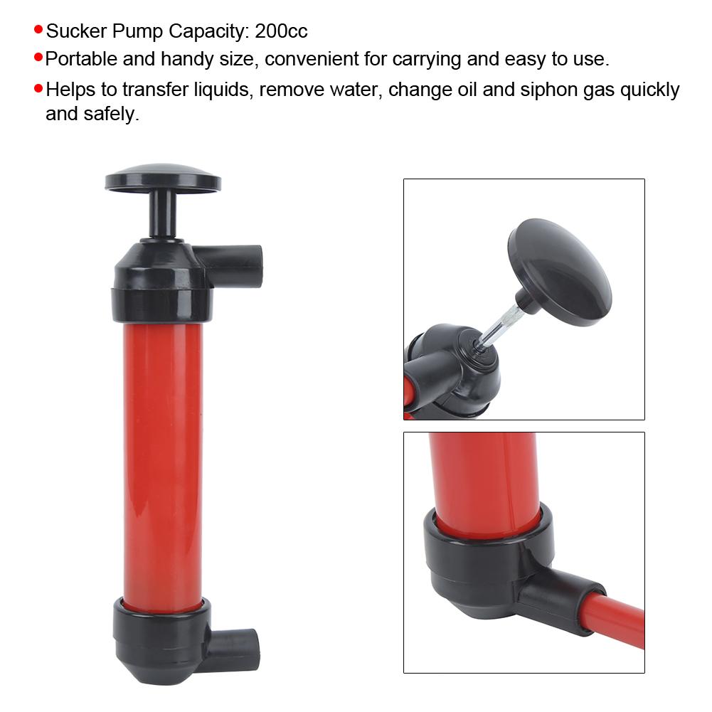 Portable Manual Car Siphon Pump Pipe Oil Extractor Liquid Fuel Transfer Hand Air Pumps