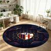Bologna FC Printed Round Crystal Velvet Rug Soft Non Slip Floor Carpet For Bedroom Holiday Gift