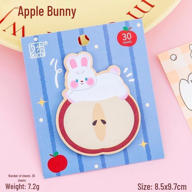 Cartoon Food-Shaped Sticky Notes - 30 Tearable Sheets 30 Sheets