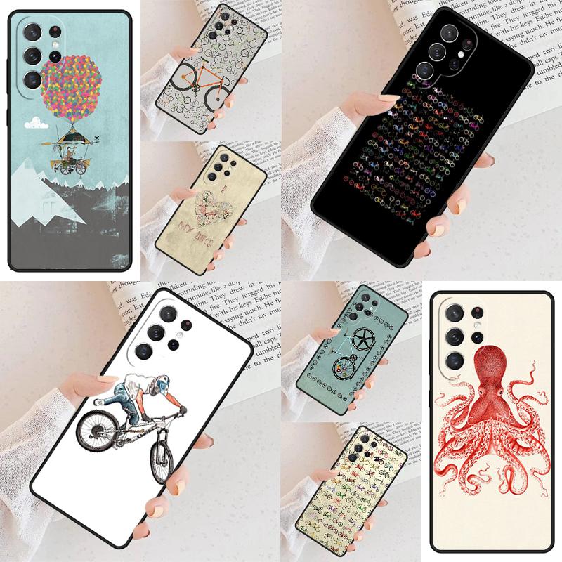 Bike Bicycle Cycling SOFT Cell Phone Case for Samsung Galaxy S26 Ultra S25 S24 S23 S22 S21 S20 Note10 Cover