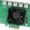 PCIE 1 to 6 PCI Express X4 20Gb 1 to 6 Riser Card Adapter PCI-E Slot 4X to 16X USB 3.0 Riser Extender For Bitcoin Miner Mining
