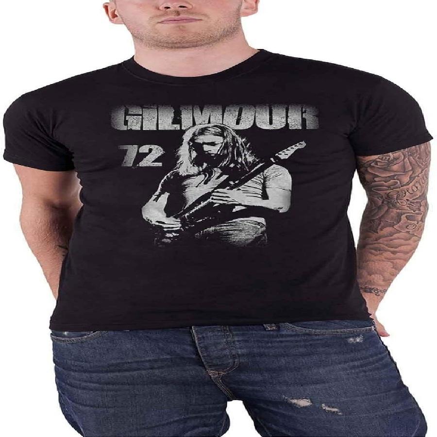 David Gilmour T Shirt 72 Distressed Logo New Official Mens Black S чёрный