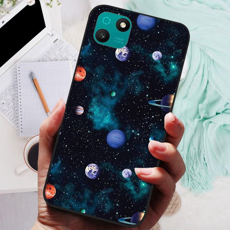 Soft Phone Cover For Wiko T10 4G Case T3 Funda TPU Space Marble Black Silicone Coque for Wiko T 10 WikoT3 Shockproof Cartoon