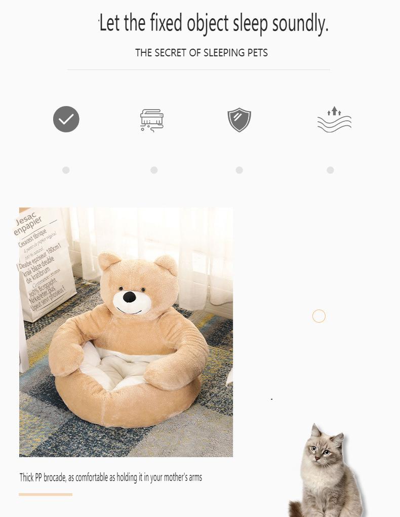 Four Seasons Universal Pet Nest Winter Warm Removable and Washable Cat Bed Pet Supplies