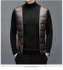 Men's Mid-length Double-sided Cashmere Coat with Detachable Down Liner, Thickened and Warm for Mid-aged