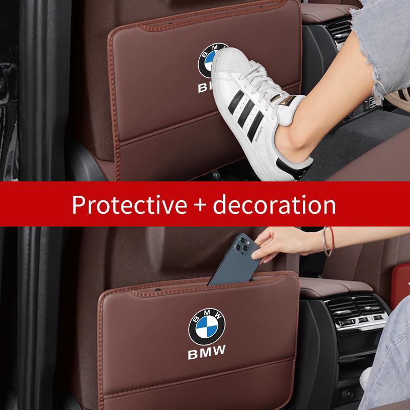 Car Seat Back Protection Anti-Kick Pad Rear Seat Organizer Storage Bag For BMW X1 X3 X4 X5 E39 E46 E60 E90 F10 F20 F30 F15 M2 M3 Rvzc66